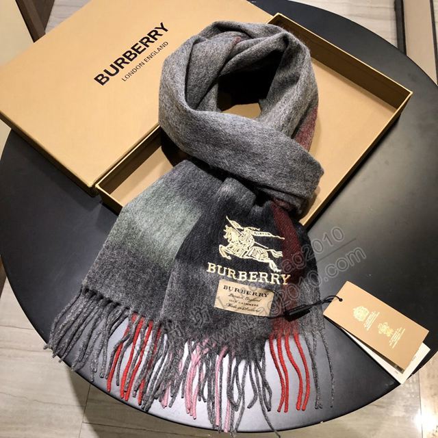 Burberry圍巾 專櫃同步新款 巴寶莉情侶款圍巾 burberry2019新品羊絨經典條紋編織圍巾  llwj6876